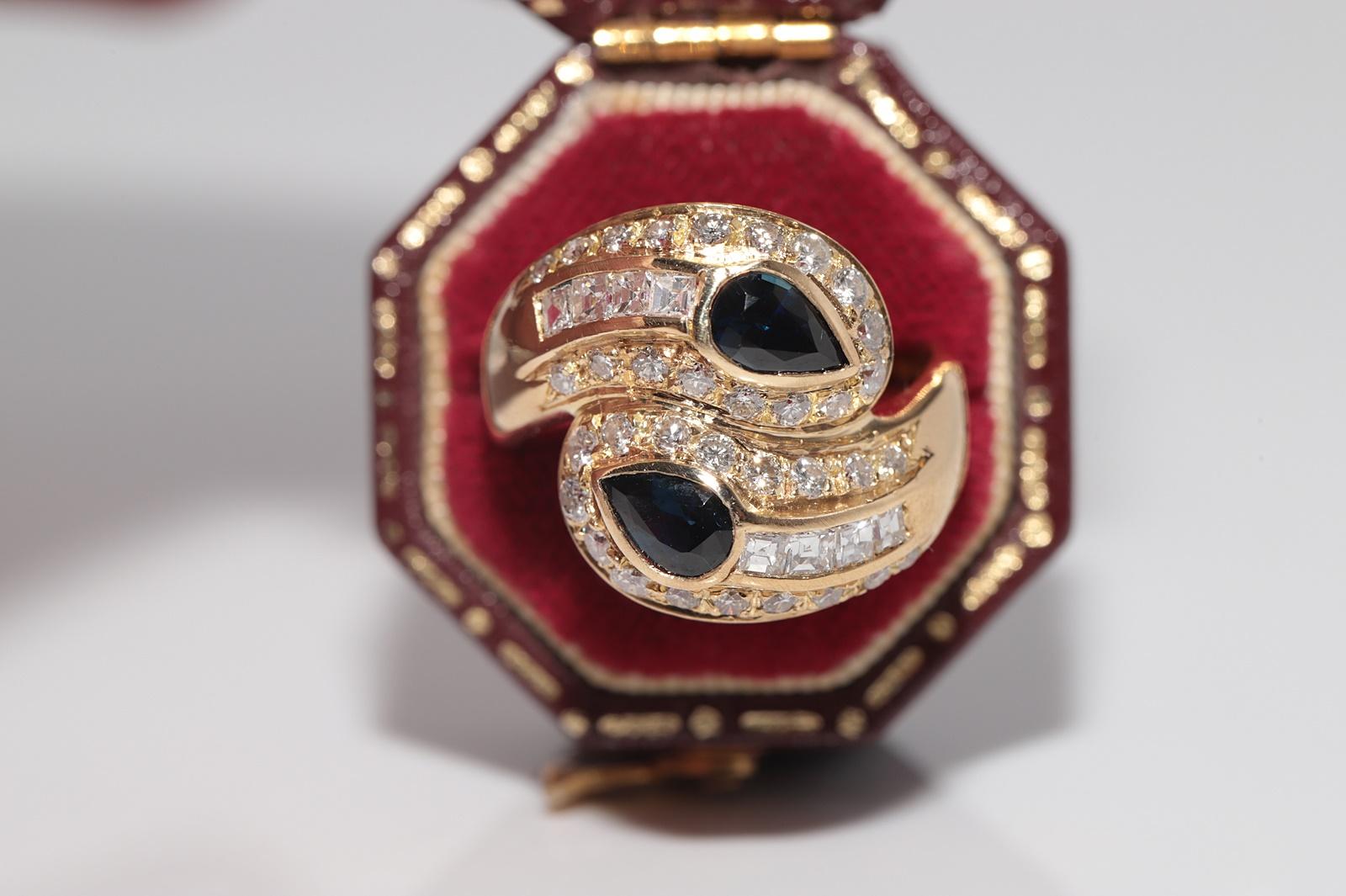 In sehr gutem Zustand.
Das Gesamtgewicht beträgt 6,7 Gramm.
Insgesamt ist der Diamant 1 ct.
Der Diamant hat die Farbe F-G und die Reinheit vvs1-vs1.
Insgesamt ist Saphir 0,96 ct.
Ringgröße ist US 6.7
Wir können jede Größe herstellen.
Die Schachtel