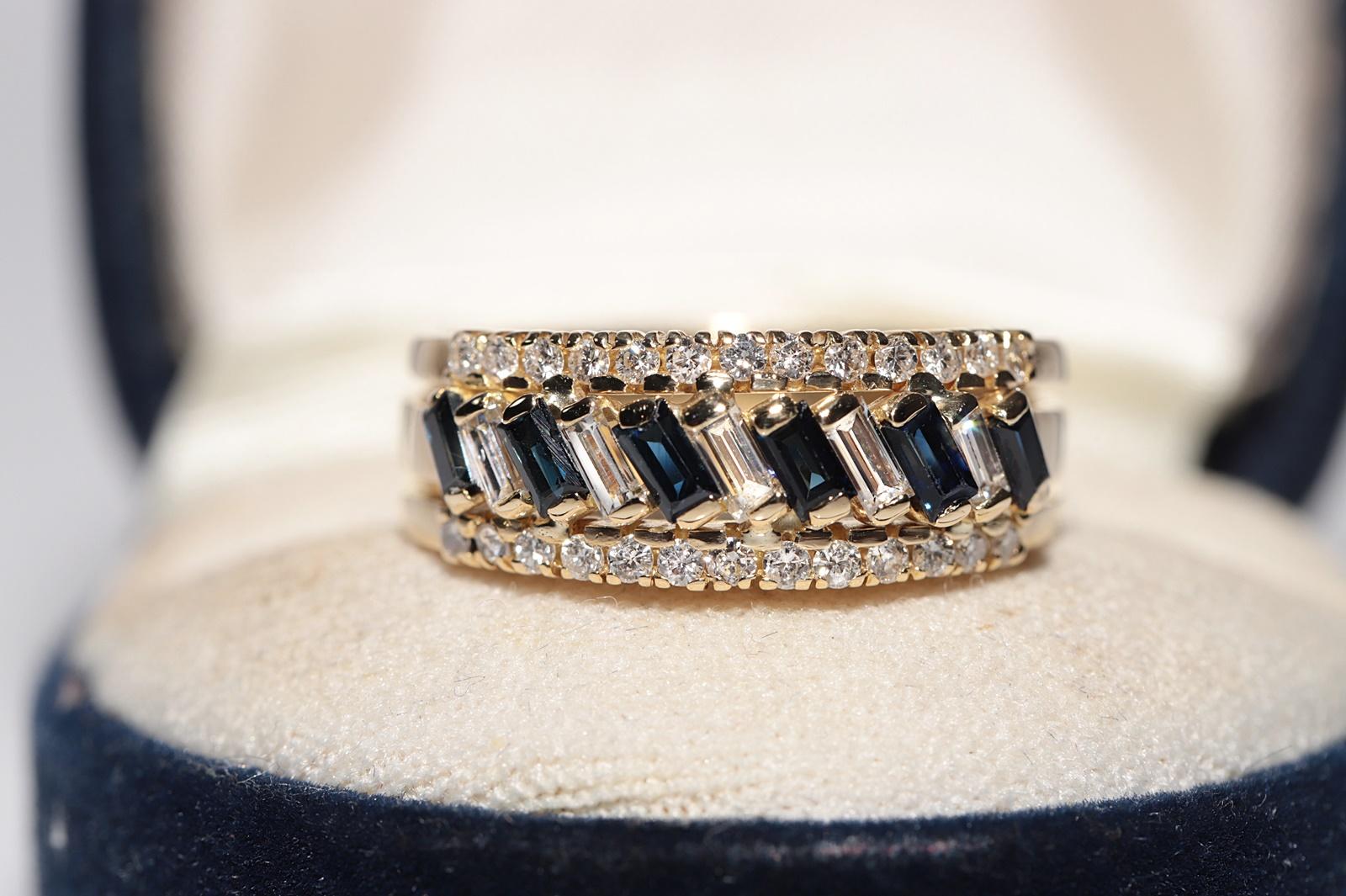 In very good condition.
Total weight is 6.4 grams.
Totally is diamond 0.65 ct.
The diamond is has G-H color and vvs-vs clarity.
Totally is sapphire 0.45 ct.
Ring size is US 10
We can make any size.
Please contact for any questions.