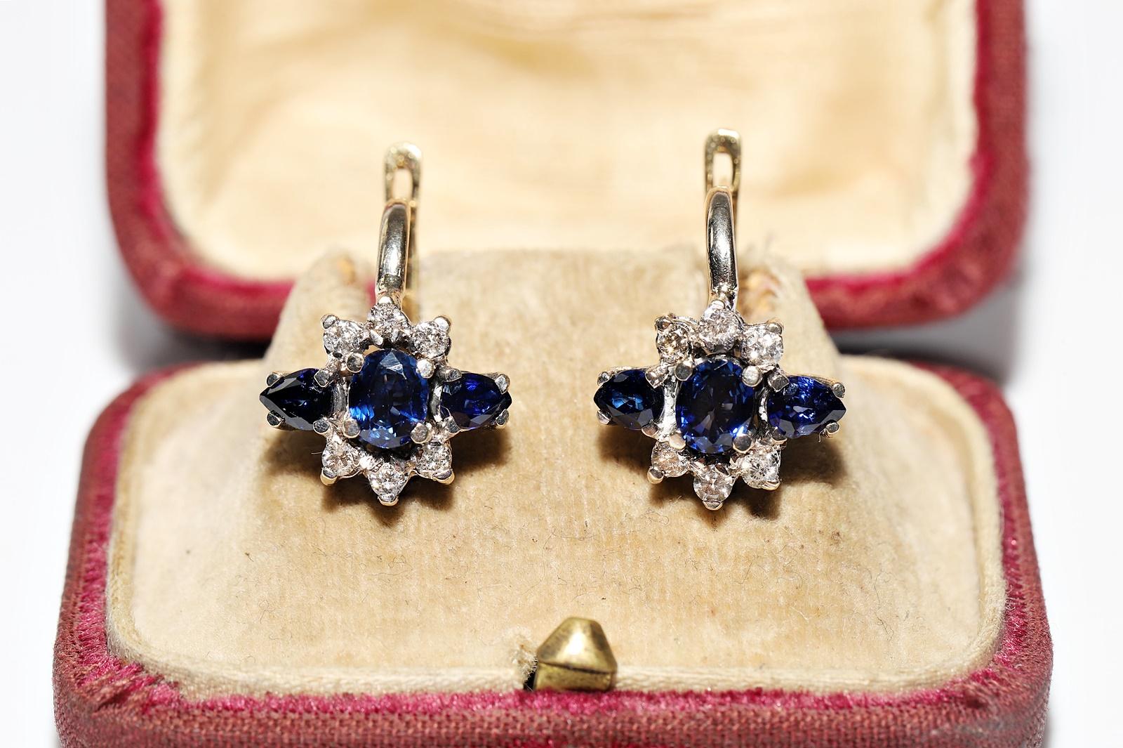 In sehr gutem Zustand.
Das Gesamtgewicht beträgt 7 Gramm.
Insgesamt ist Diamant 0,60 ct.
Der Diamant hat die Farbe H-I und die Reinheit s1-s2.
Insgesamt ist Saphir 2.40 ct.
Die Box ist nicht enthalten.
Bitte kontaktieren Sie uns bei Fragen.
