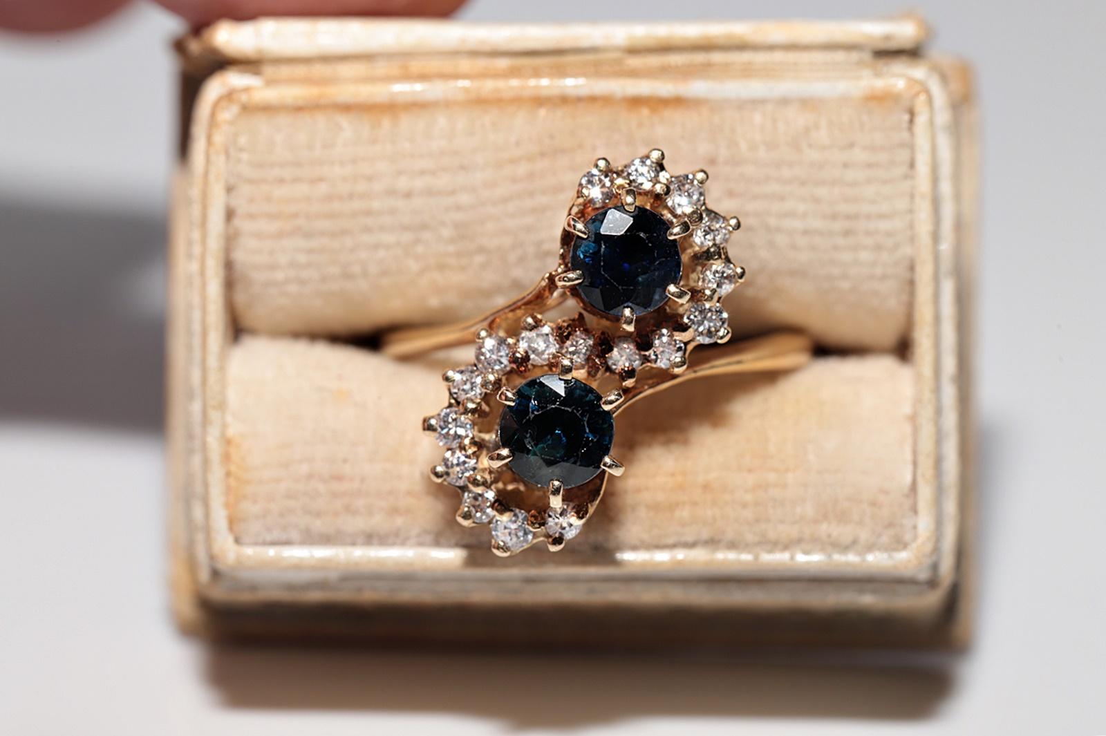 In sehr gutem Zustand.
Das Gesamtgewicht beträgt 5.2 Gramm.
Insgesamt ist der Diamant 0,32 ct.
Der Diamant hat die Farbe G-H und die Reinheit vs-s1.
Insgesamt ist Saphir 0.60 ct.
Ringgröße ist US 7.25
Wir können jede Größe herstellen.
Bitte