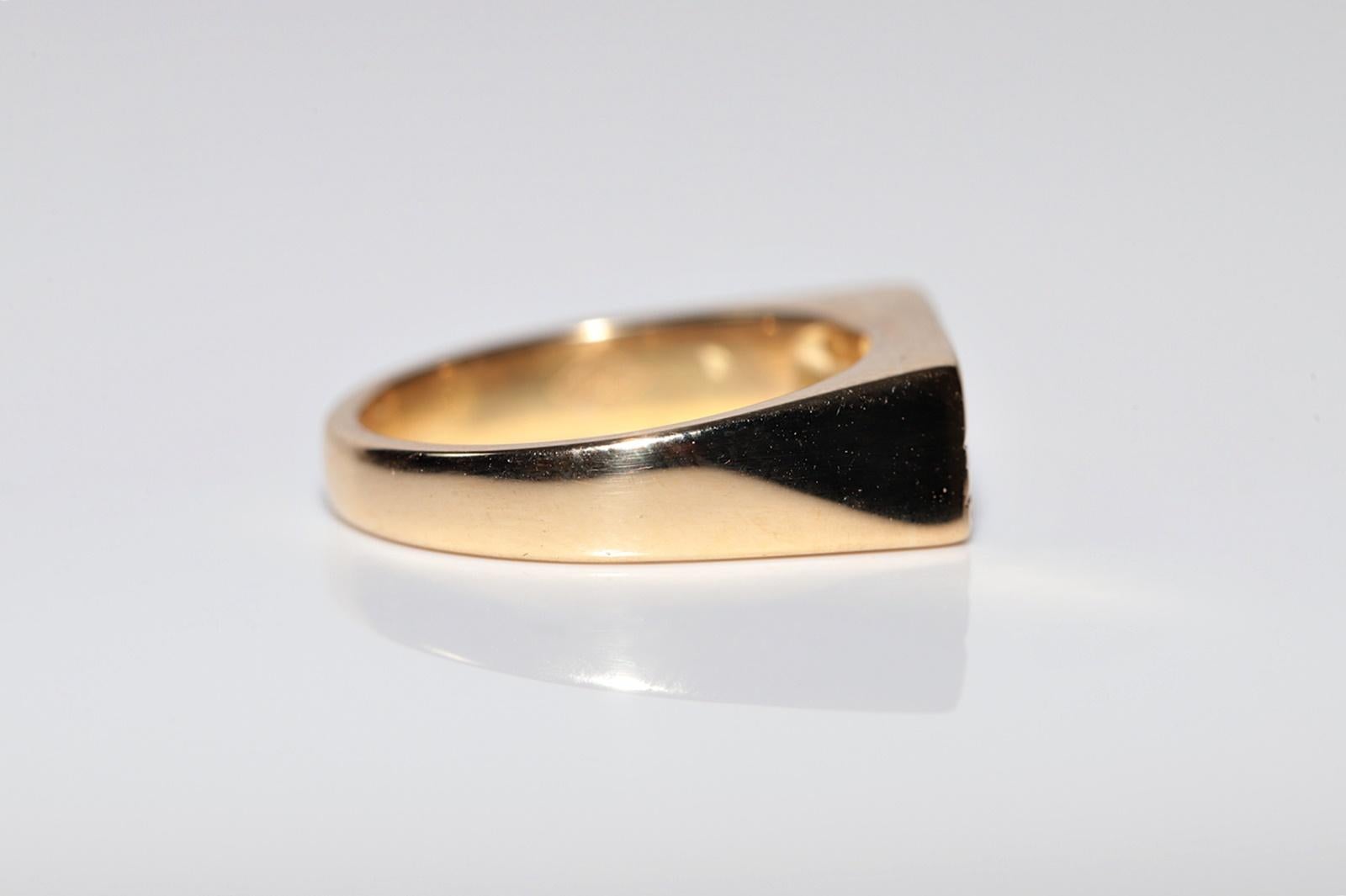 Anello a fascia decorato con diamanti naturali in oro 18 carati, CIRCA GLI ANNI 80 in vendita 4