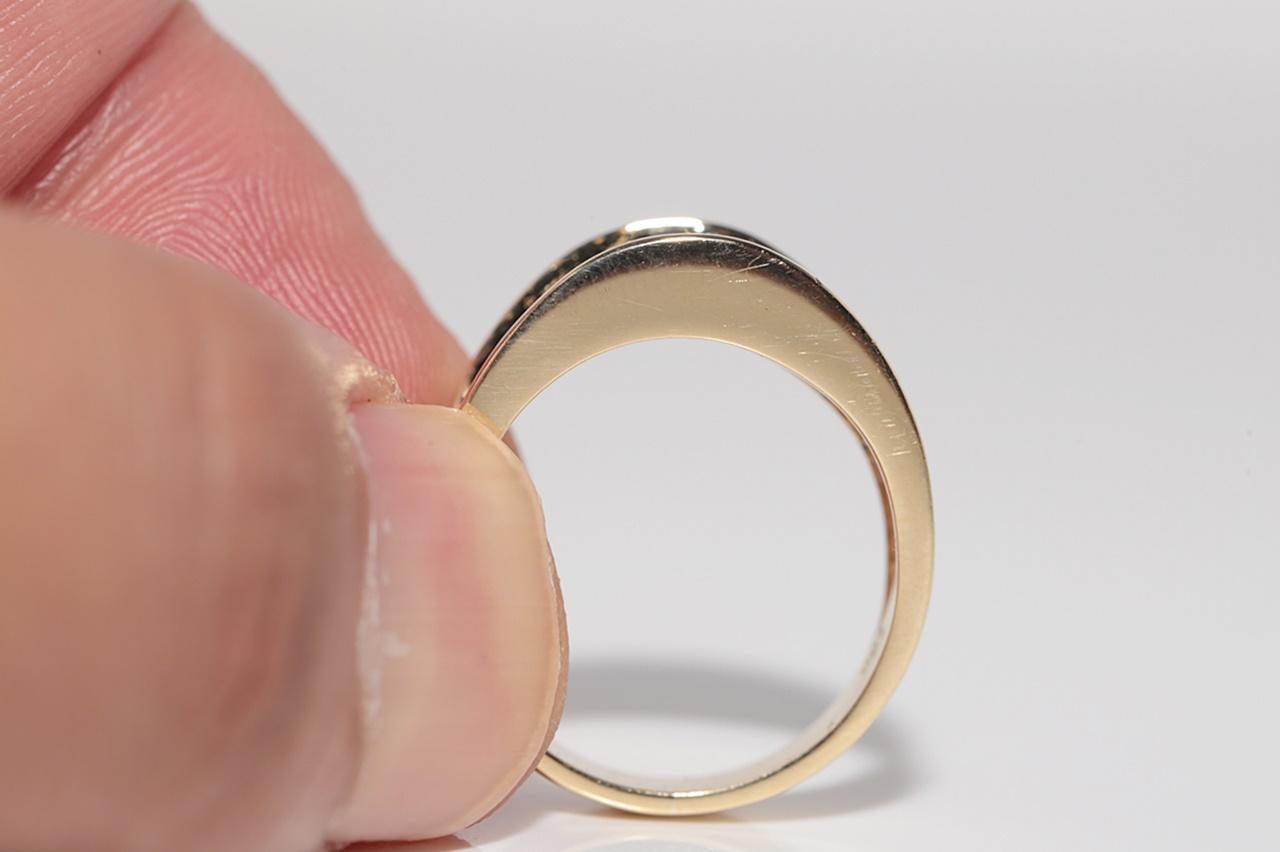 Anello a fascia decorato con diamanti naturali in oro 18 carati, CIRCA GLI ANNI 80 in vendita 5