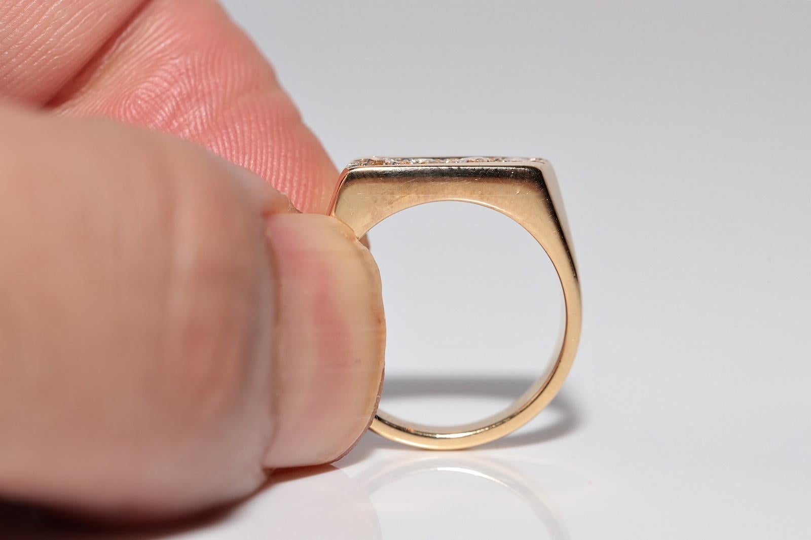 Anello a fascia decorato con diamanti naturali in oro 18 carati, CIRCA GLI ANNI 80 in vendita 6