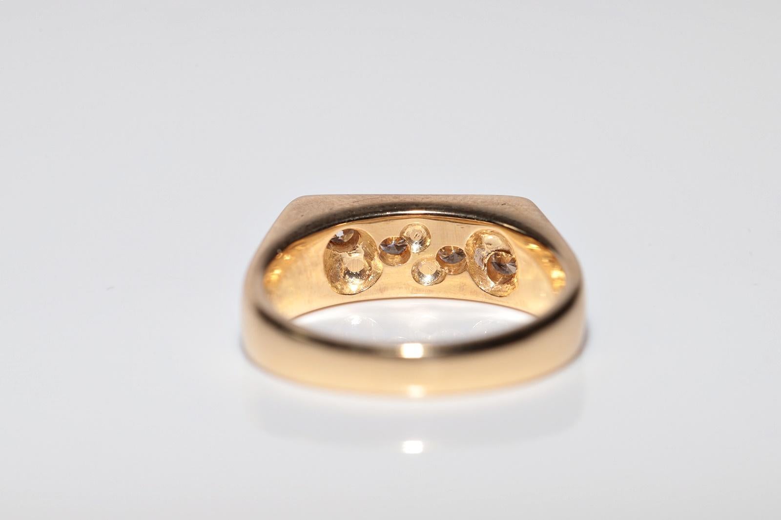 Anello a fascia decorato con diamanti naturali in oro 18 carati, CIRCA GLI ANNI 80 in vendita 7