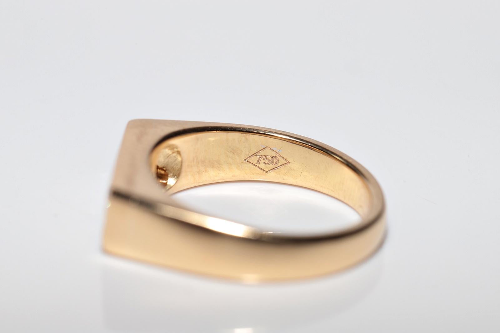 Anello a fascia decorato con diamanti naturali in oro 18 carati, CIRCA GLI ANNI 80 in vendita 9