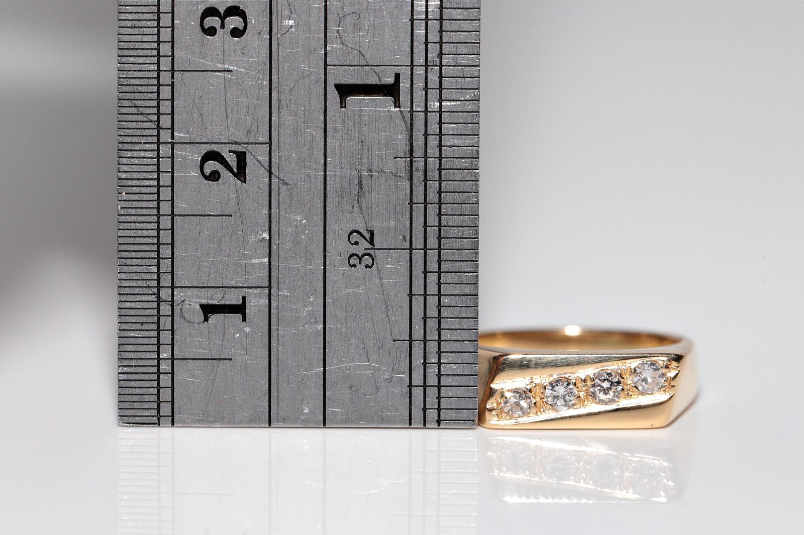 Anello a fascia decorato con diamanti naturali in oro 18 carati, CIRCA GLI ANNI 80 in vendita 10