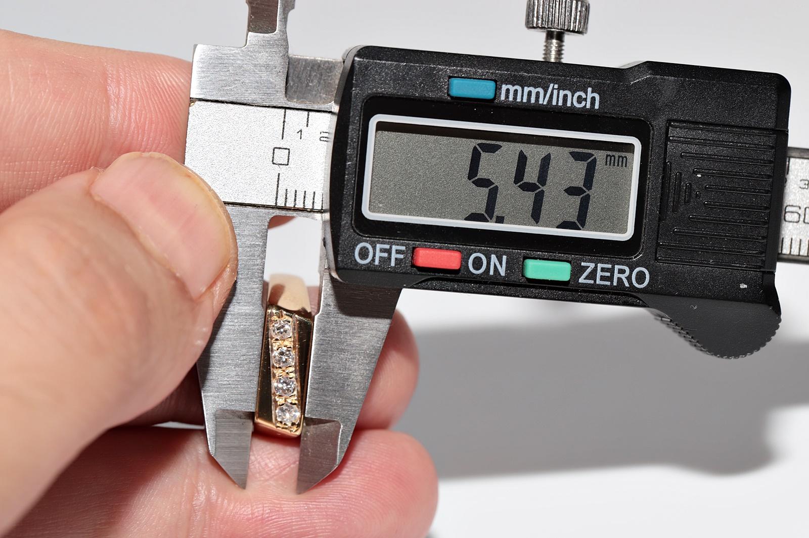 Anello a fascia decorato con diamanti naturali in oro 18 carati, CIRCA GLI ANNI 80 in vendita 11