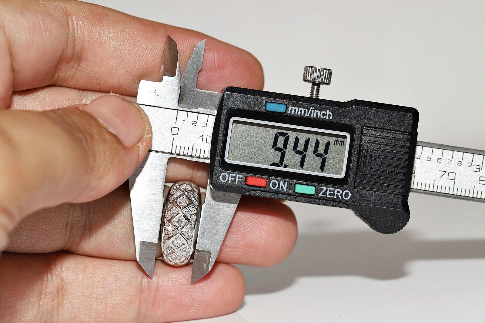 Donna Anello a fascia decorato con diamanti naturali in oro 18 carati, CIRCA GLI ANNI 80 in vendita