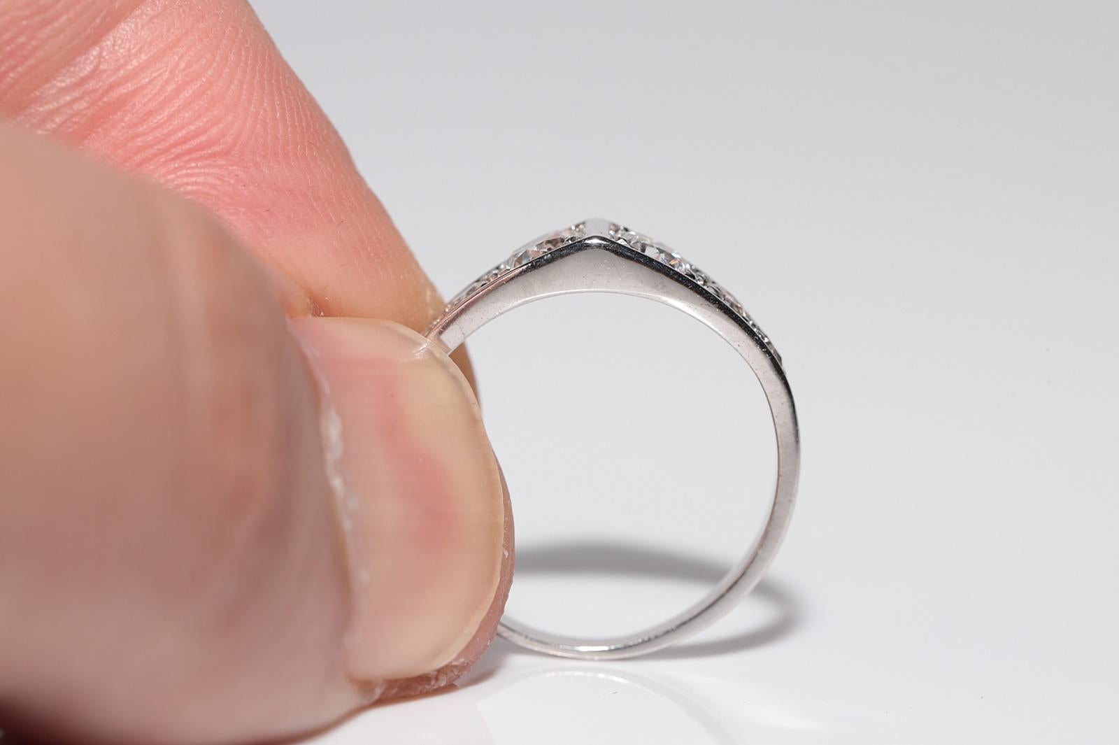 Anello a fascia decorato con diamanti naturali in oro 18 carati, CIRCA GLI ANNI 80 in vendita 1