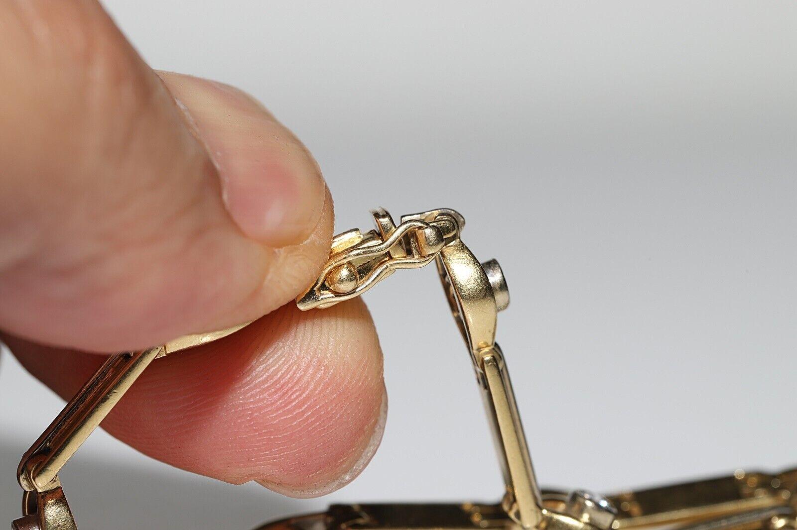 Bracciale decorato con diamanti naturali in oro 18k CIRCA 1980 in vendita 5