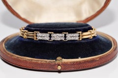 Bracciale decorato con diamanti naturali in oro 18k CIRCA 1980