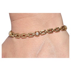 Vintage Circa 1980 Bracelet en or 18k orné de diamants naturels