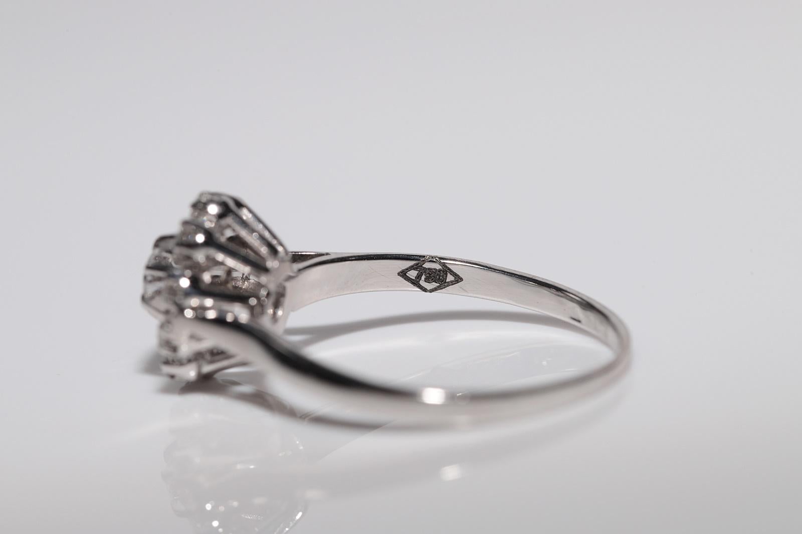 Vintage Circa 1980s 18k Gold Natural Diamond Decorated Cocktail Ring For Sale 8