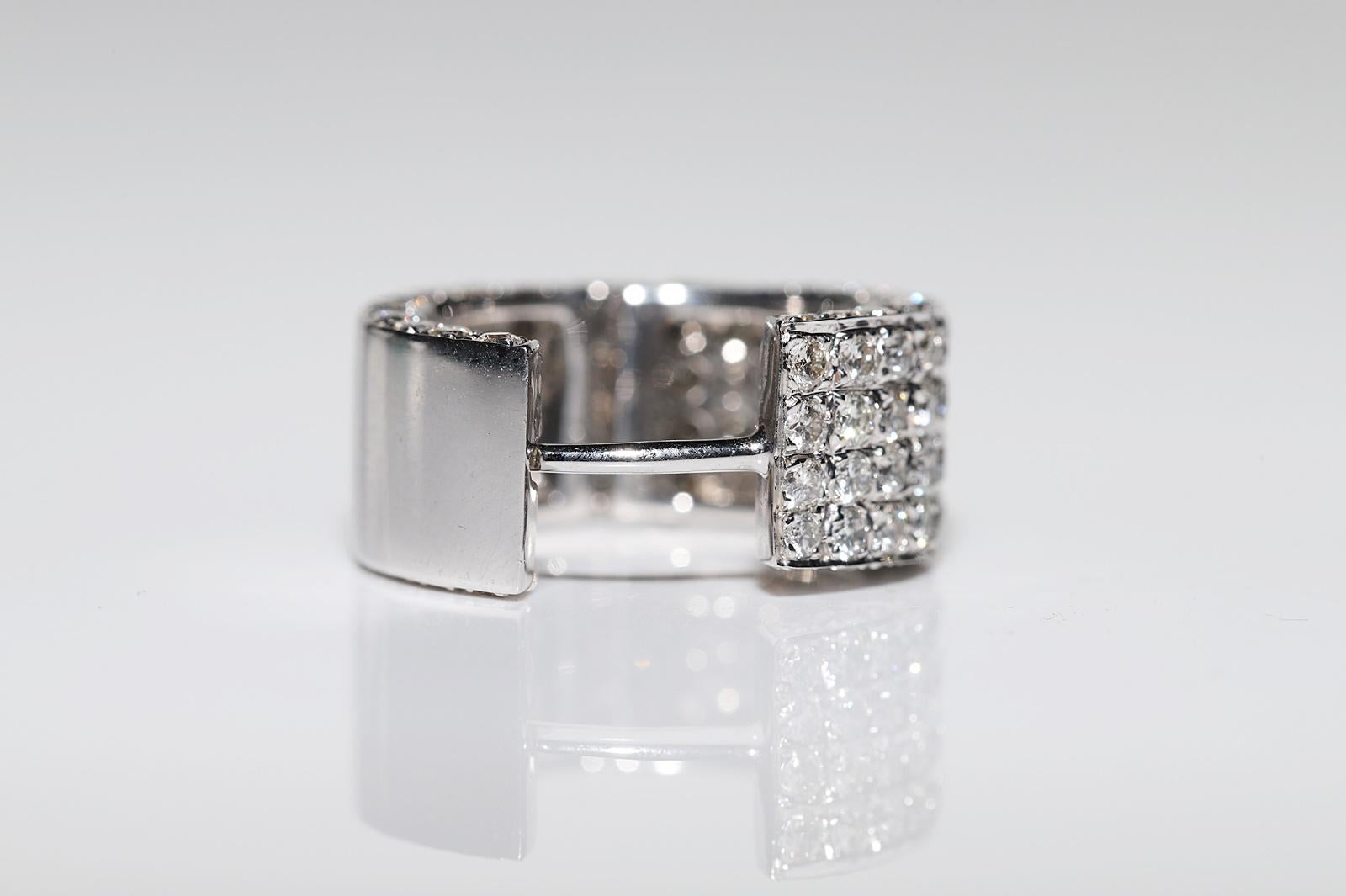 Vintage Circa 1980er Jahre 18k Gold Natürlicher Diamant-Ohrring mit Dekoration im Angebot 7