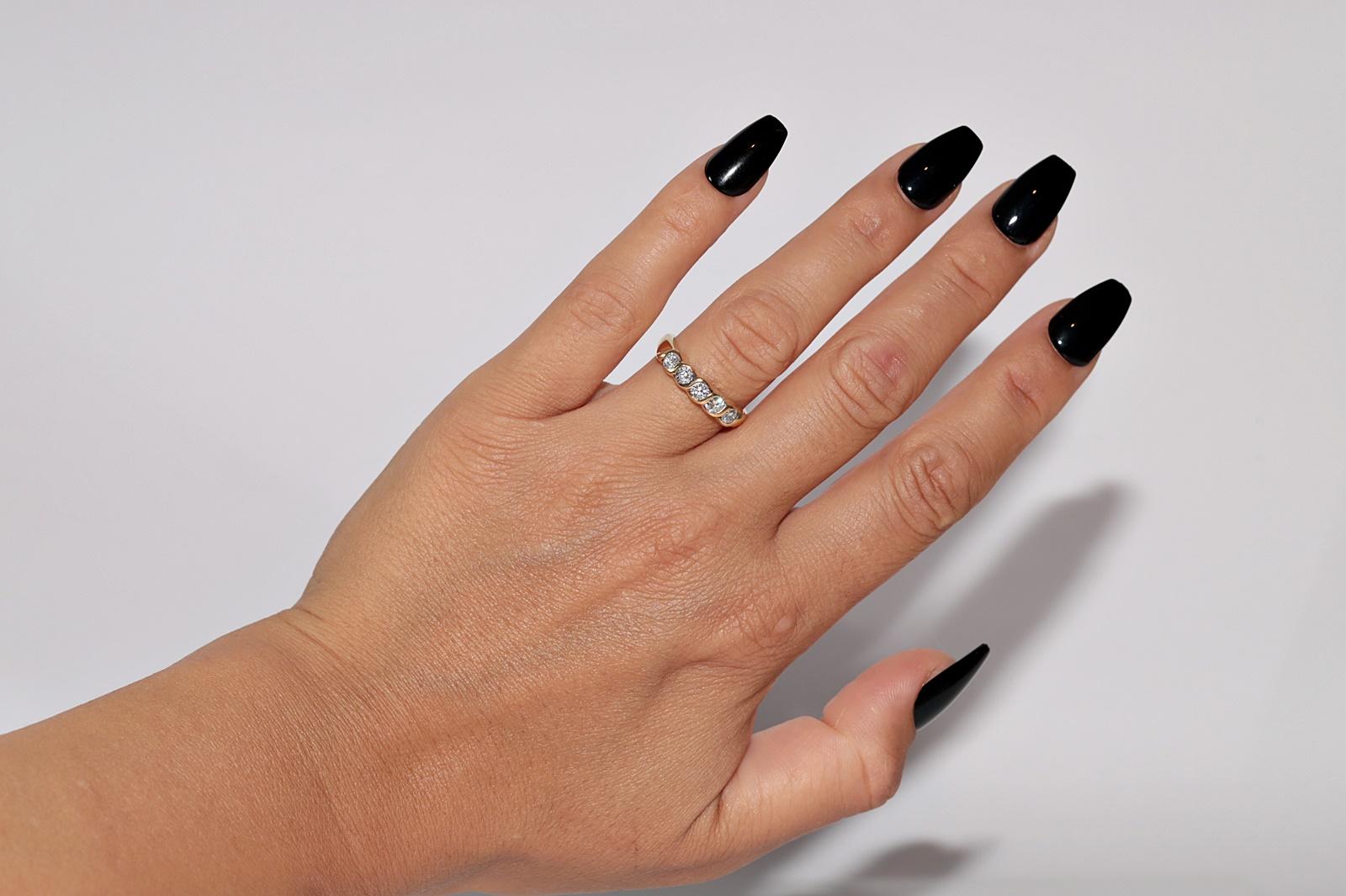 Verlobungsring, Vintage, ca. 1980er Jahre, 18 Karat Gold, natürlicher Diamant, dekoriert im Angebot 6
