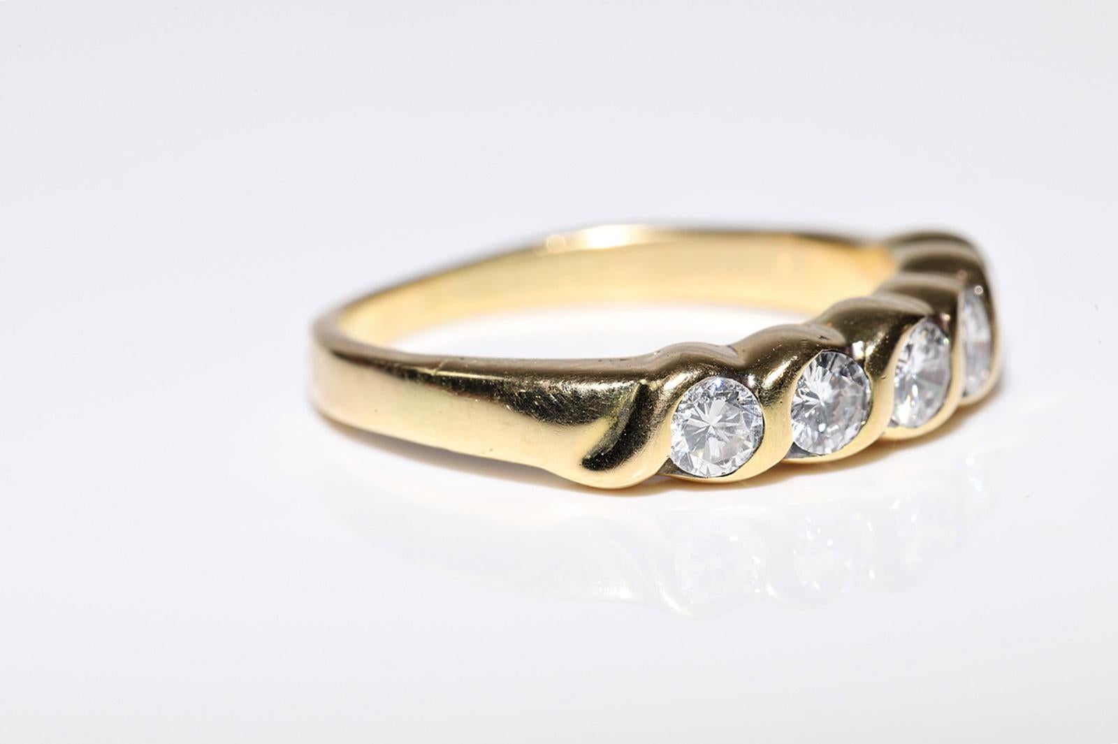 Verlobungsring, Vintage, ca. 1980er Jahre, 18 Karat Gold, natürlicher Diamant, dekoriert Damen im Angebot