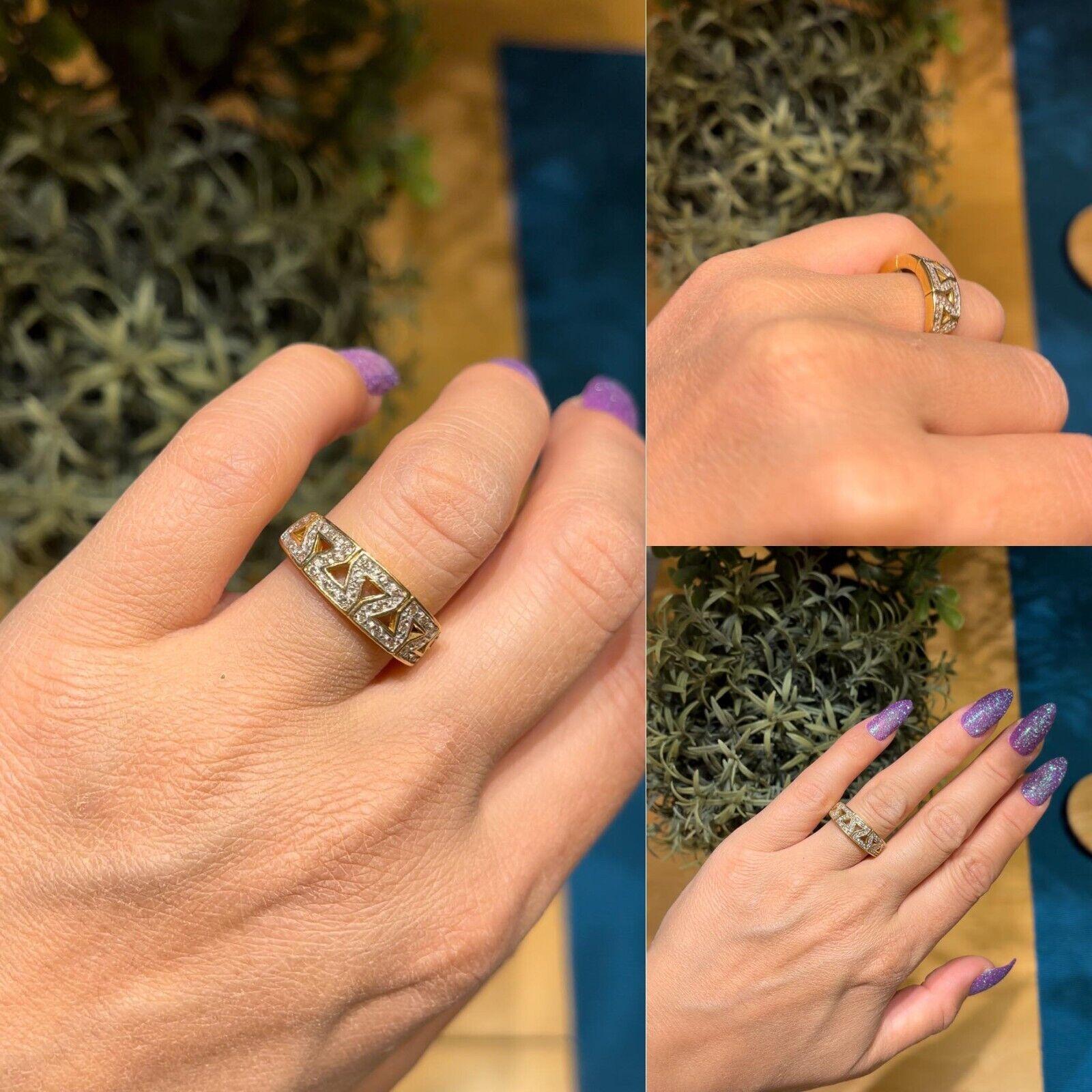 Vintage Circa 1980er Jahre 18k Gold Natürlicher Diamant Dekorierter Vintage-Ring im Angebot 6