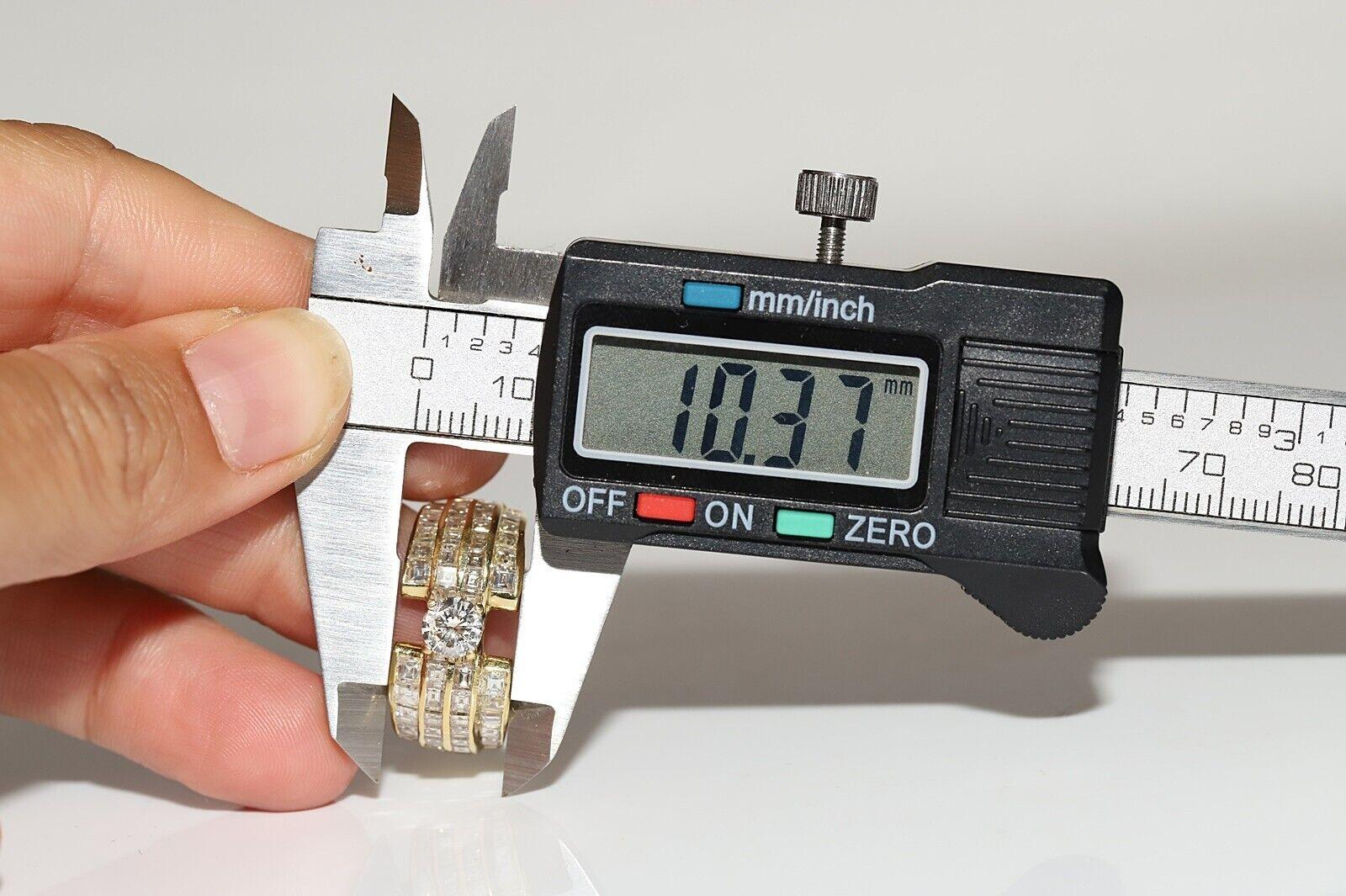 Anello forte decorato con diamanti naturali in oro 18 carati CIRCA gli anni '80 in vendita 5