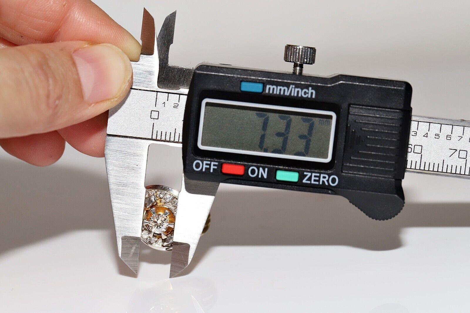 Anello forte decorato con diamanti naturali in oro 18 carati CIRCA gli anni '80 in vendita 10