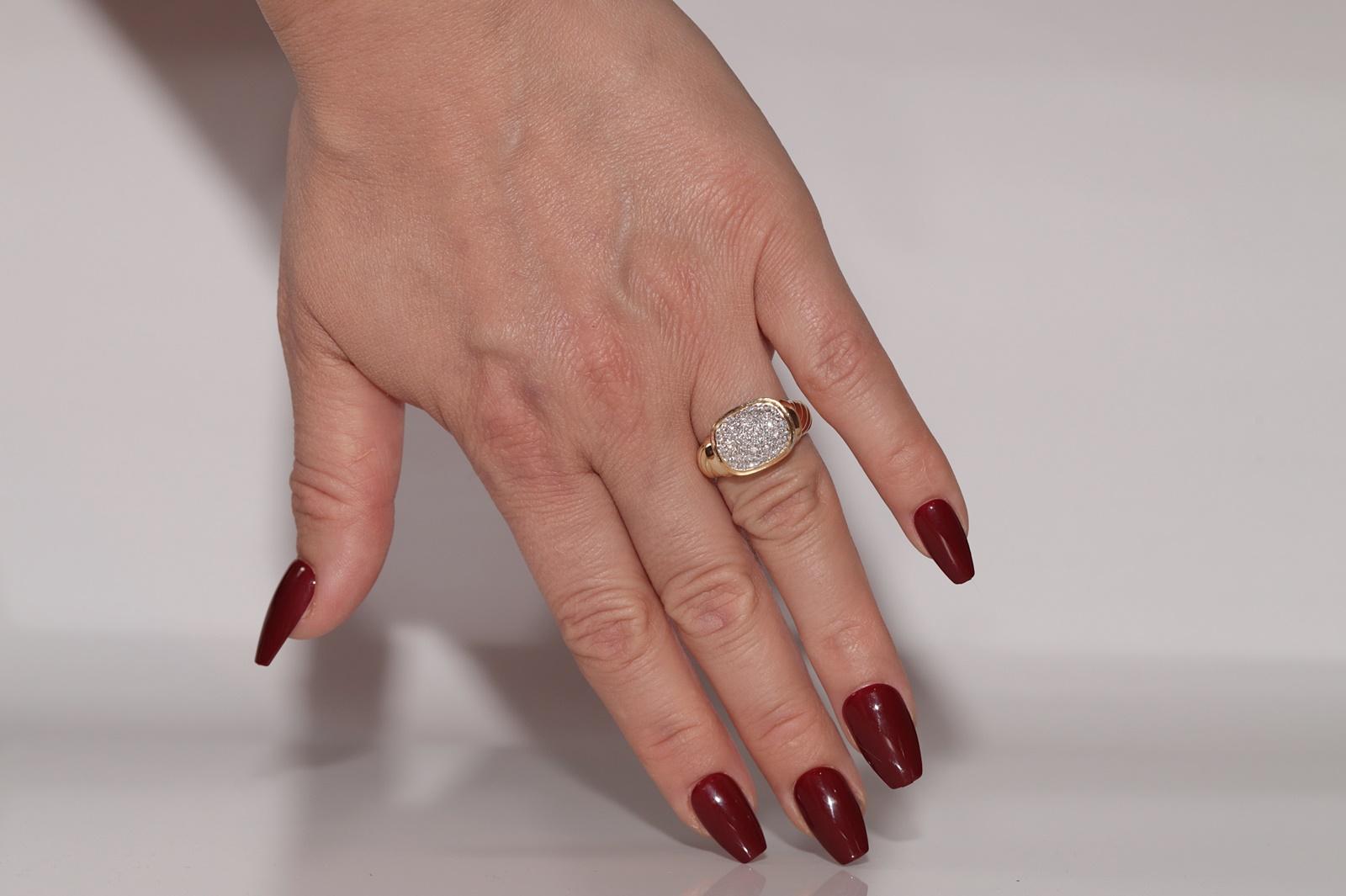 In very good condition.
Total weight is 8 grams.
Totally is diamond 1 ct.
The diamond is has F color and vvs-vs clarity.
Ring size is US 6.75
We can make any size.
Please contact for any questions.