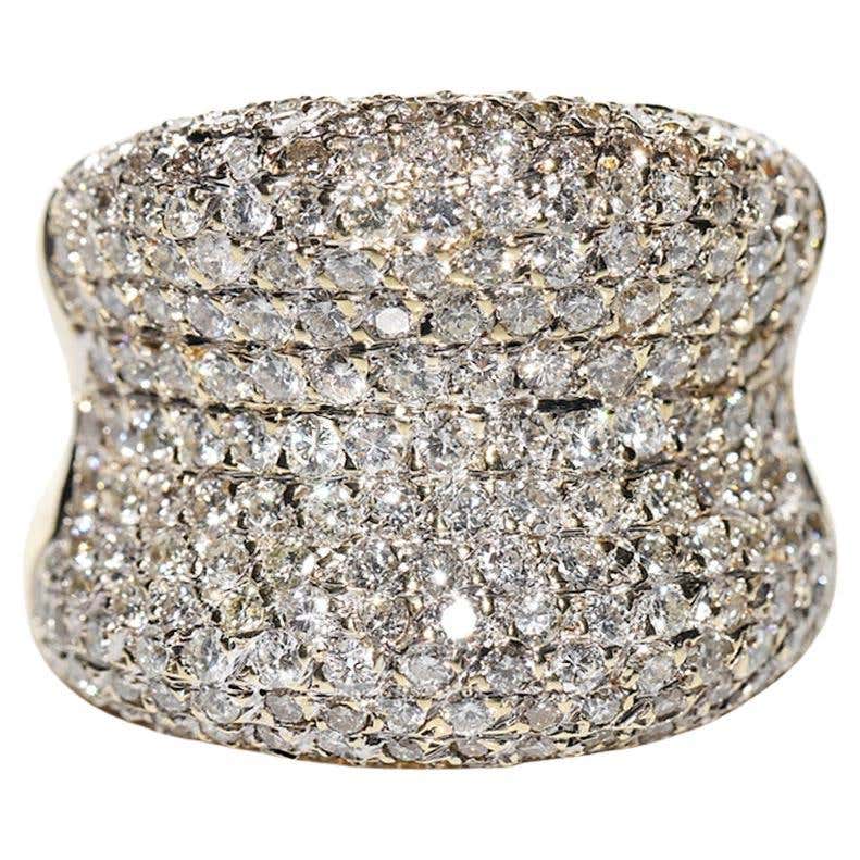 NWT 18 Karat Fancy Large Magnificent Glittering Fancy Diamond Wrap Ring ...