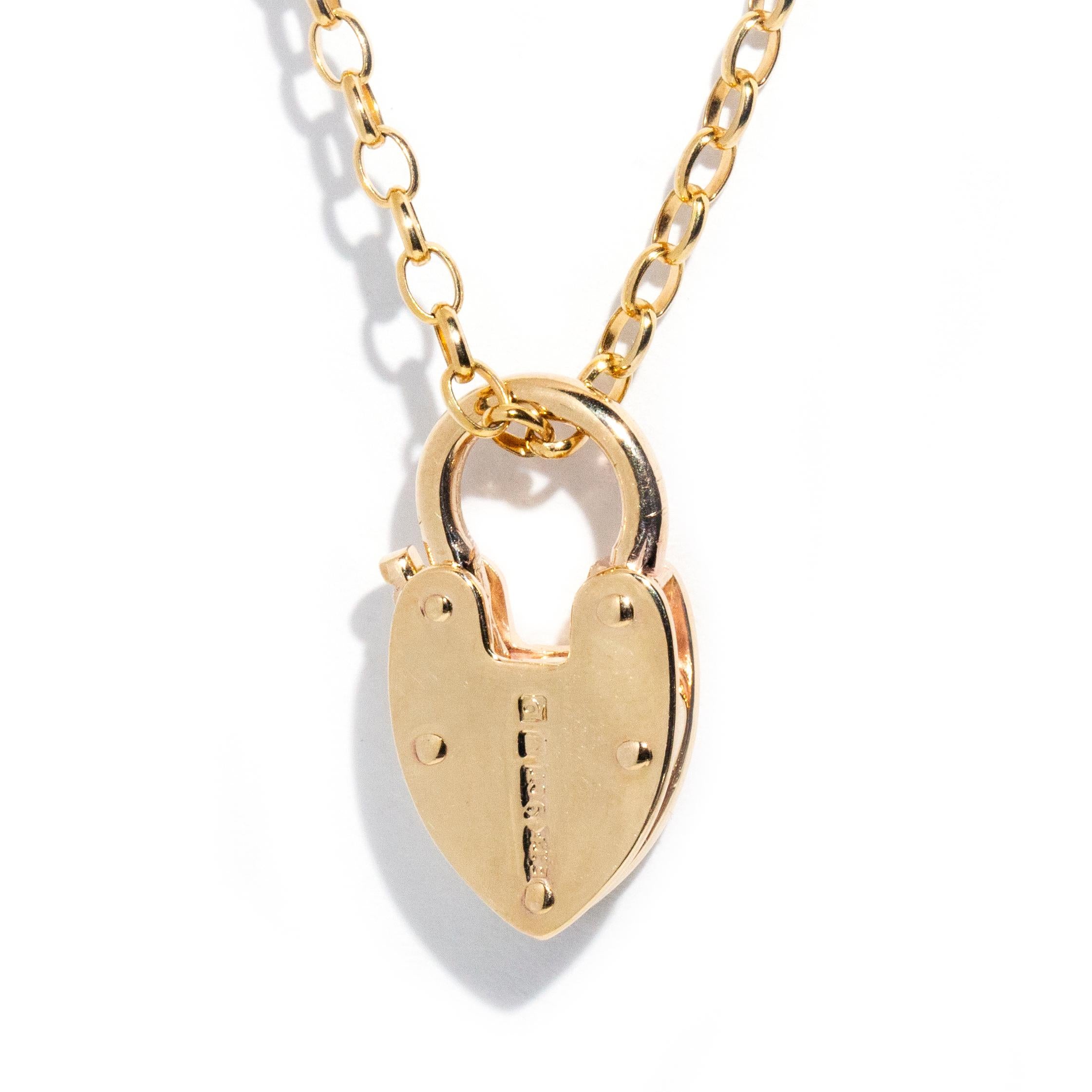 9ct gold padlock necklace