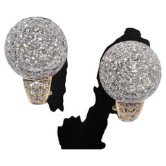 Orecchino forte con diamante naturale decorato, vintage CIRCA anni '80
