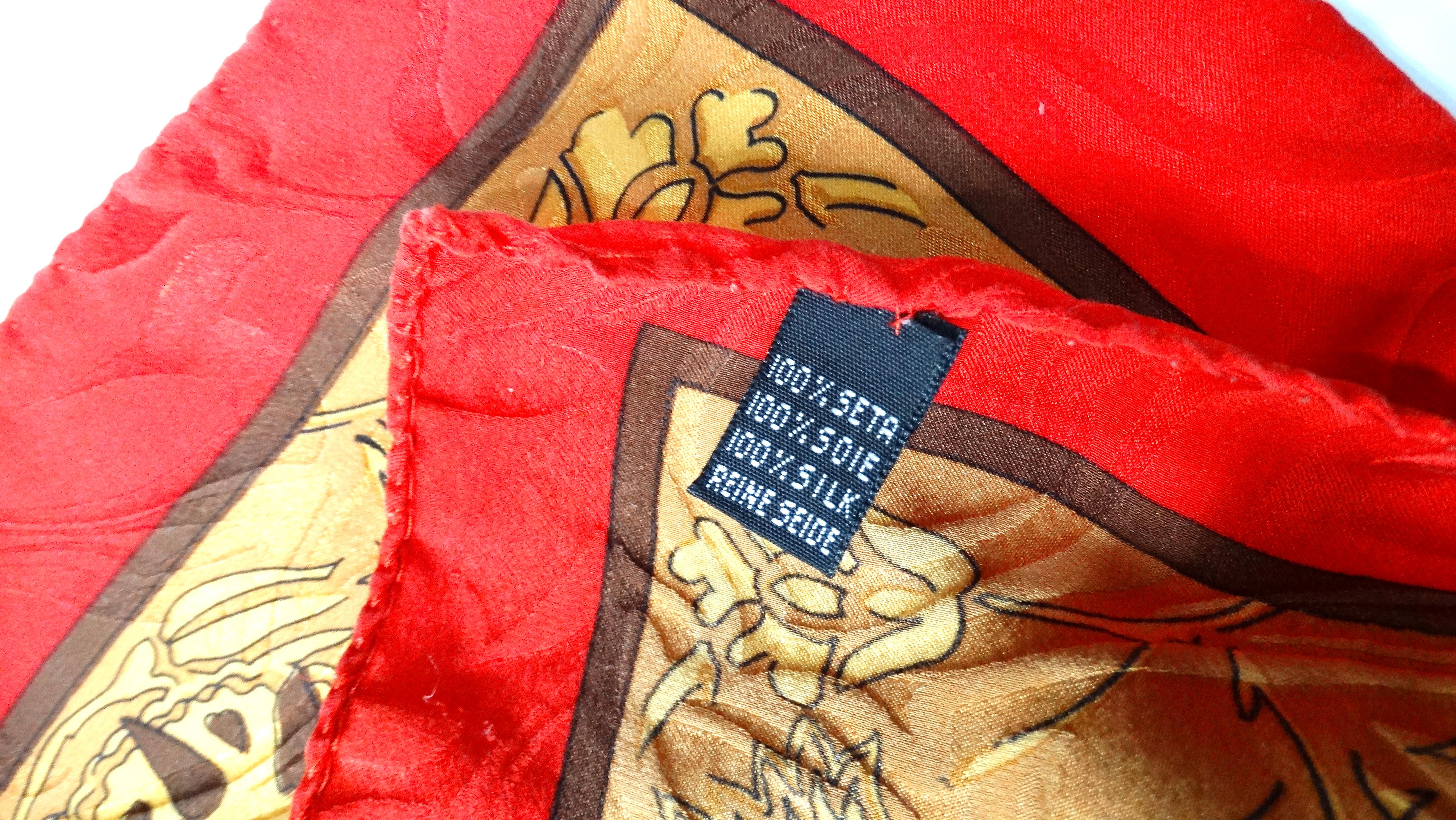 Women's Vintage Circa 1980s Leopard & Tiger Motif Silk Scarf