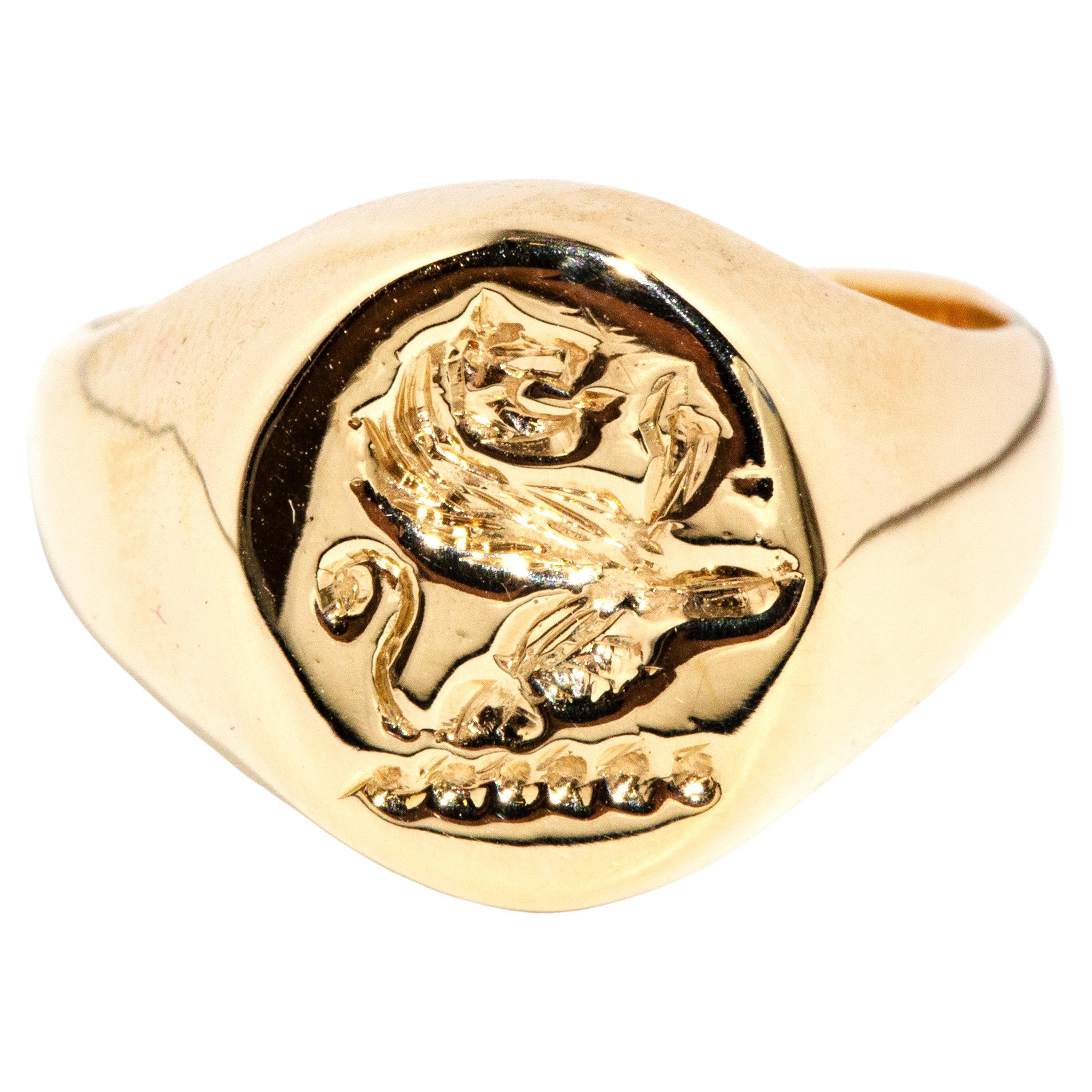 Men's Oxidized Lion Head with Celtic Braid Octagonal Signet Ring in  Sterling Silver | Zales