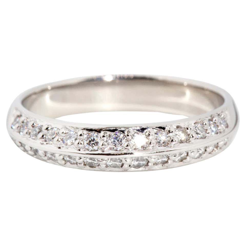 Vintage Circa 1990s Patterned Diamond Wedding Band 9 Carat Yellow Gold ...
