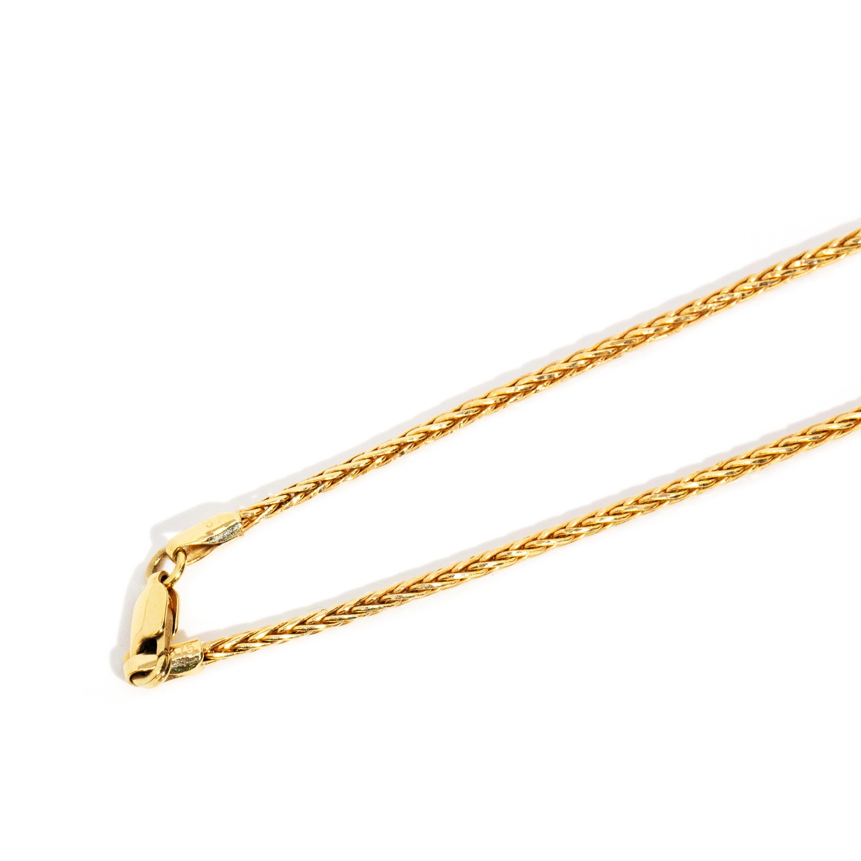 Vintage Circa 1990s 10 Carat Yellow Gold Helm Pendant 9 Carat Gold Yellow Chain For Sale 5