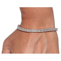 Bracciale da tennis decorato in oro 14k da 5,75 carati con diamanti naturali, vintage CIRCA gli anni '90