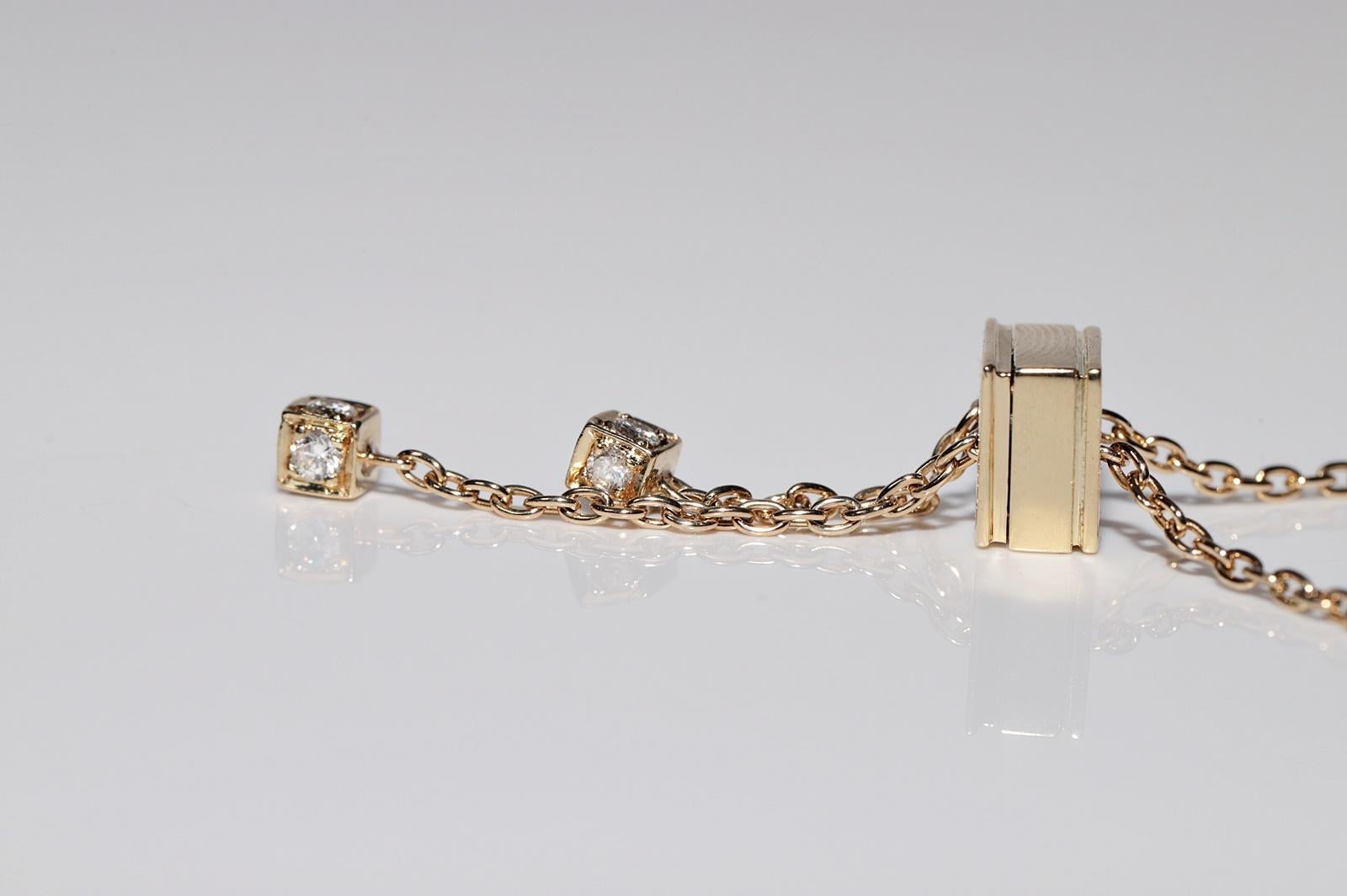 Vintage des années 1990, or 14 carats, diamant naturel et rubis calibré  Bracelet en vente 4