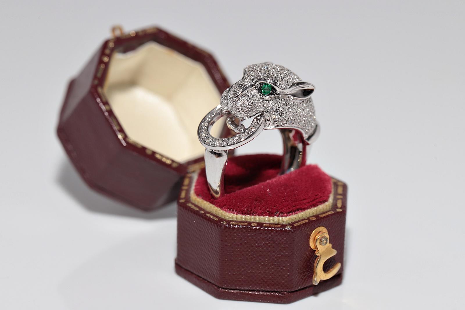 In very good condition.
Total weight is 9.2 grams.
Totally is diamond 2 ct.
The diamond is has G color and vvs1-vs1 clarity.
Totally is emerald 0.10 ct.
Ring size is US 6.5
We can make any size.
The box is not included.
Please contact for any