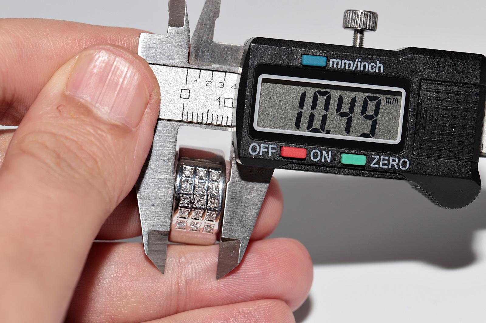 Anello forte con diamante naturale in oro 14k, CIRCA GLI ANNI 90 in vendita 5