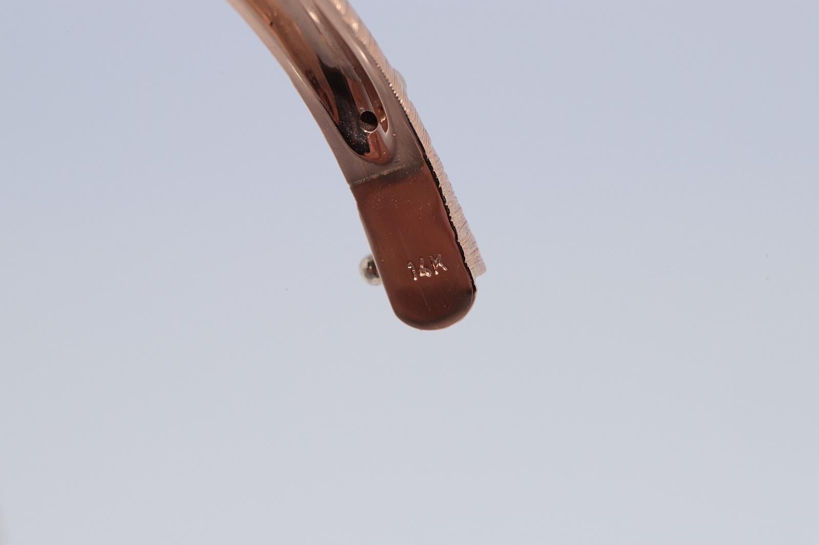 Vintage CIRCA 1990er Jahre 14k Gold natürlichen Diamanten verziert Armreif Armband im Angebot 10