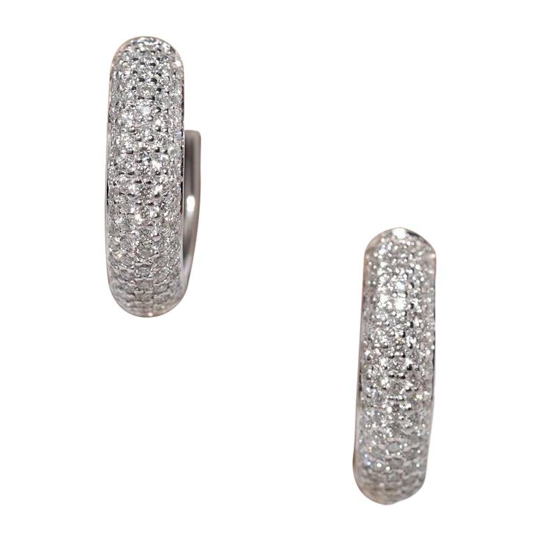 Vintage By, anni
90, oro 14k, diamante naturale decorato, orecchini a cerchio