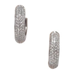 Vintage By, anni
90, oro 14k, diamante naturale decorato, orecchini a cerchio