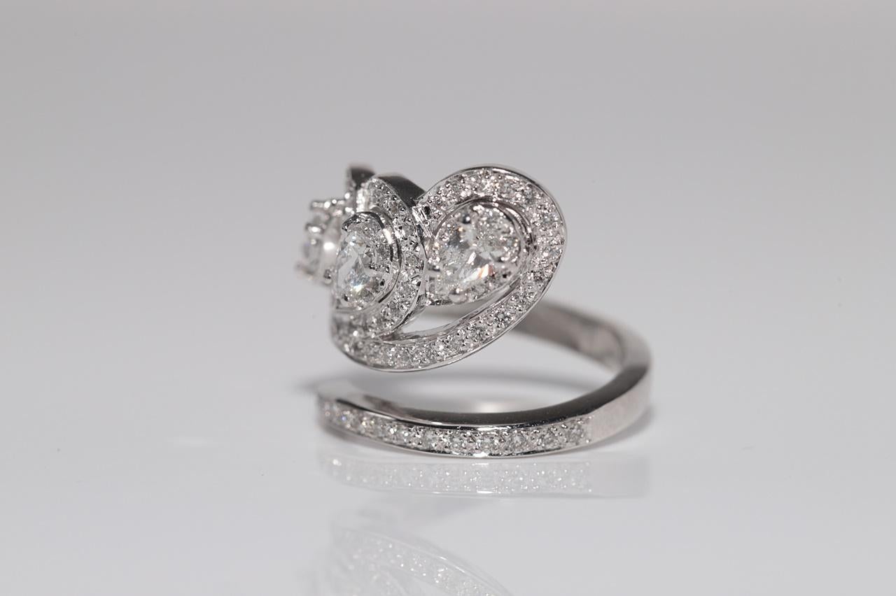 Vintage CIRCA 1990s 14k Gold Natürlicher Diamant Verziert Efeu Design Ring im Angebot 4