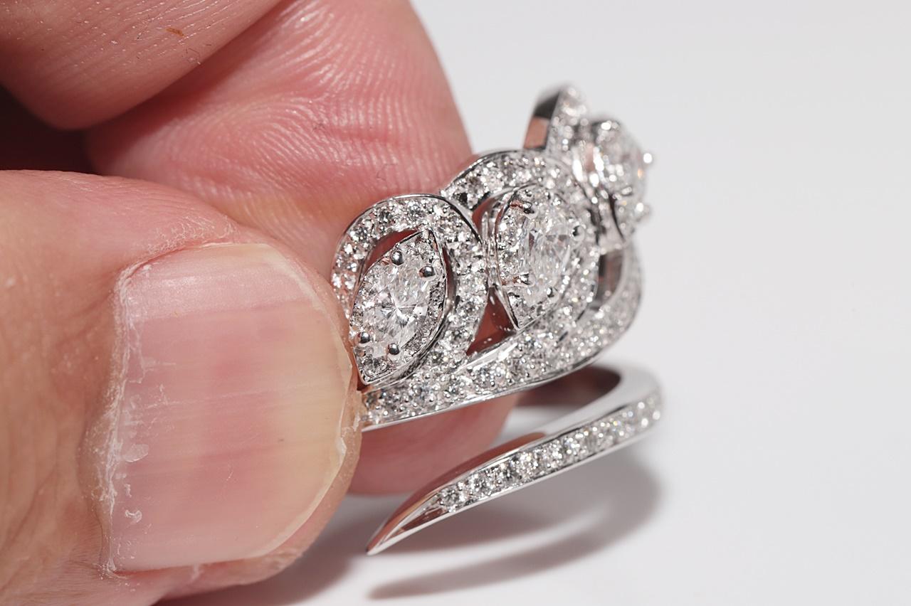 Vintage CIRCA 1990s 14k Gold Natürlicher Diamant Verziert Efeu Design Ring im Angebot 13