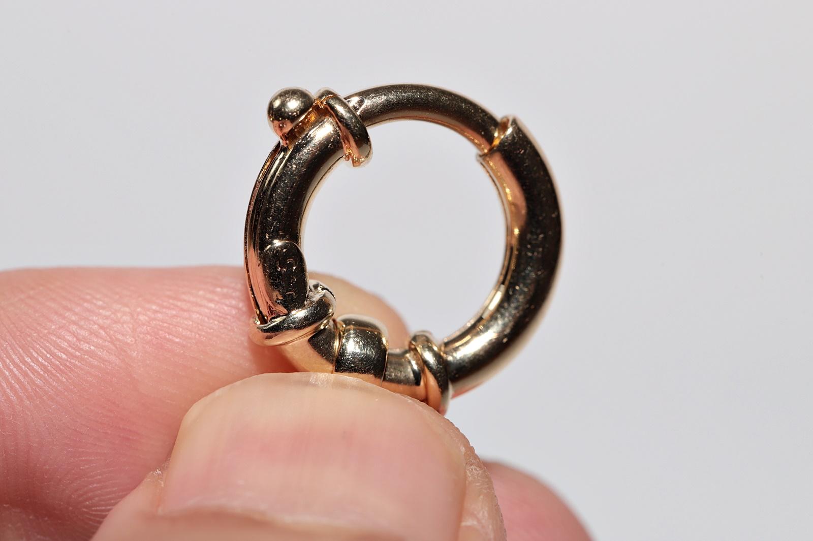 Vintage Circa 1990s 14k Gold Natural Diamond Rope Style Bracelet For Sale 11