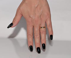 Anello vintage degli anni '90, in oro 18 carati, di seconda mano, con diamanti naturali