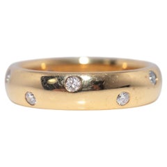 Anello vintage degli anni '90, in oro 18 carati, di seconda mano, con diamanti naturali
