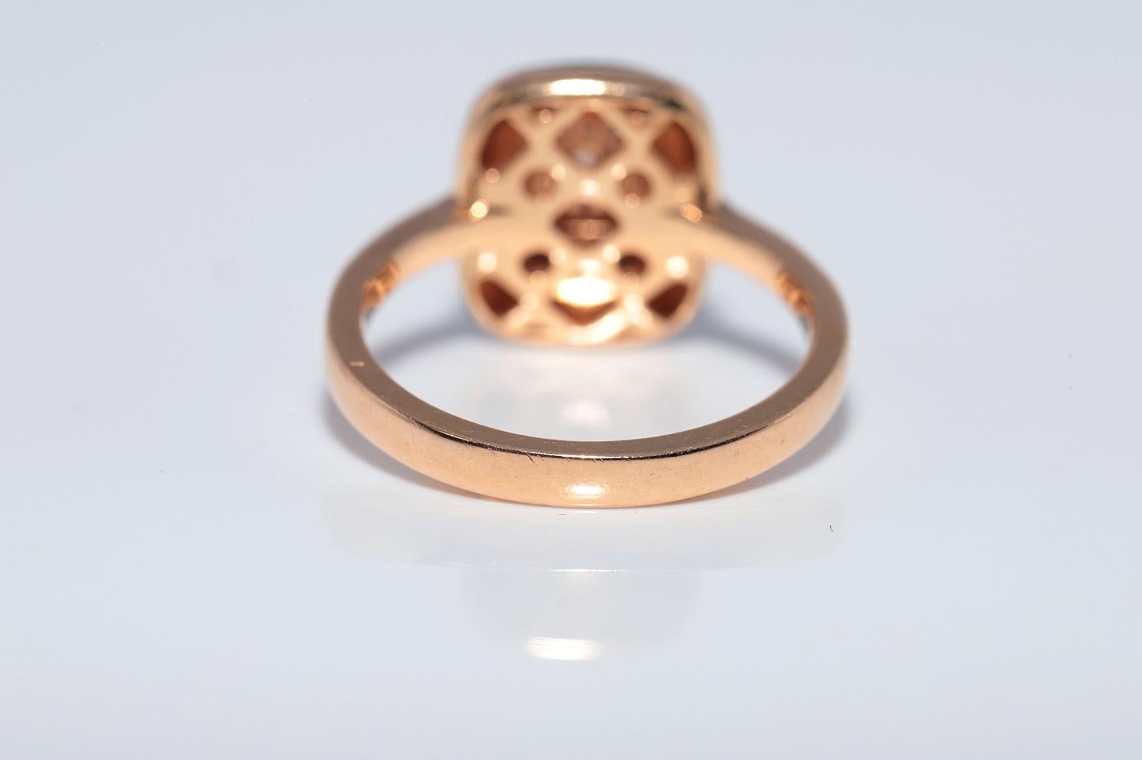 Vintage CIRCA 1990s 18k Gold Natürlicher Diamant und schwarzer Emaille Ring im Angebot 3