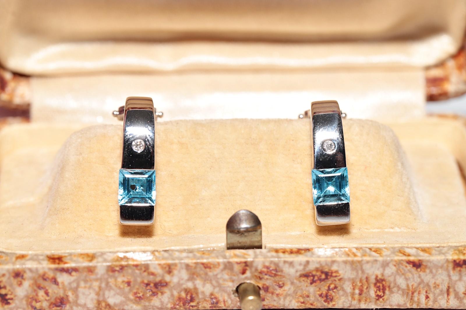 In sehr gutem Zustand.
Das Gesamtgewicht beträgt 6.5 Gramm.
Insgesamt ist Diamant 0,05 ct.
Der Diamant hat die Farbe G und die Reinheit V.
Insgesamt ist der Blautopas 1.50 ct.
Die Box ist nicht enthalten.
Bitte kontaktieren Sie uns bei Fragen.