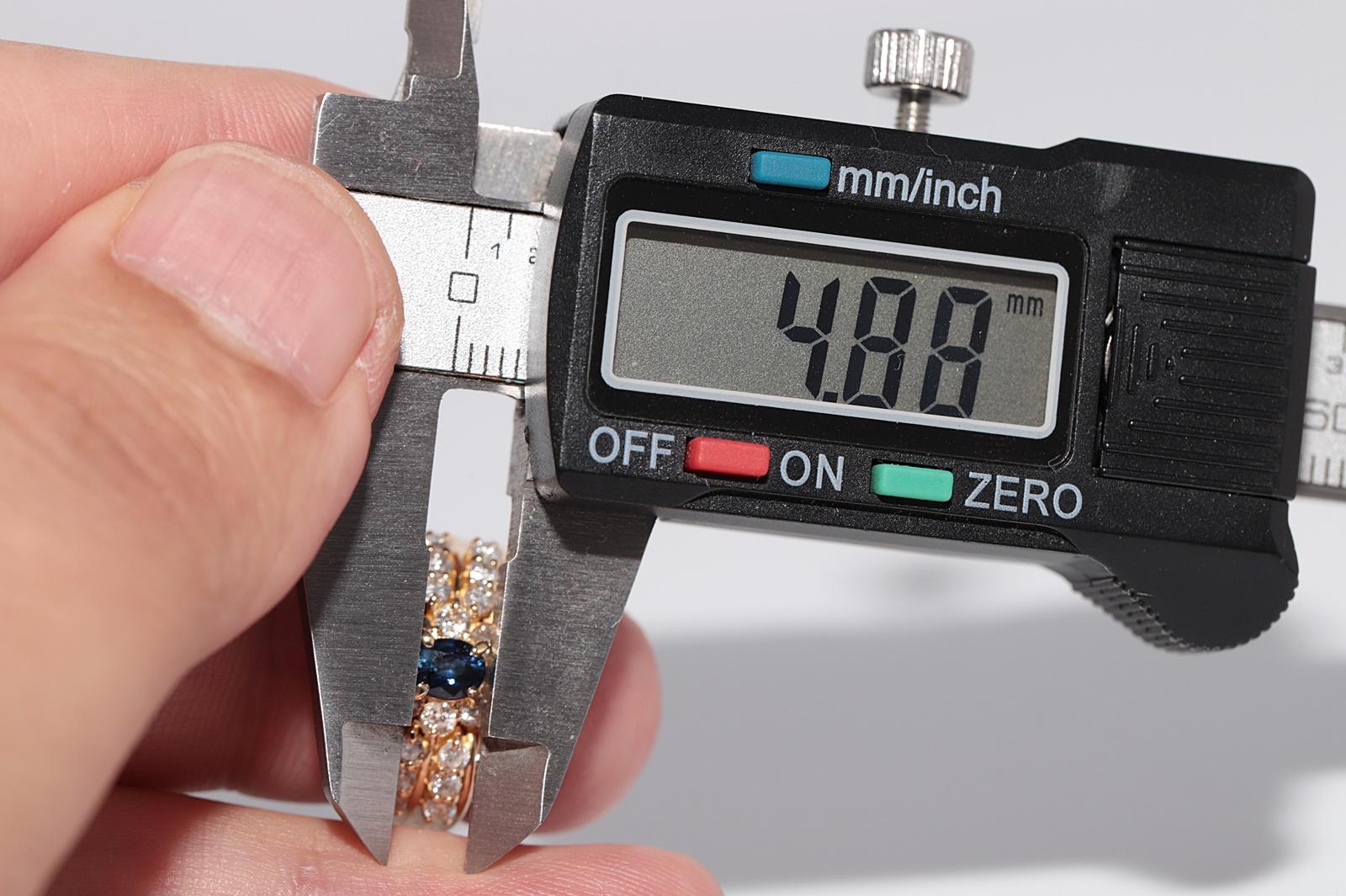 Vintage CIRCA 1990er 18k Gold Natürlicher Diamant und Saphir im Ovalschliff Ring im Angebot 6