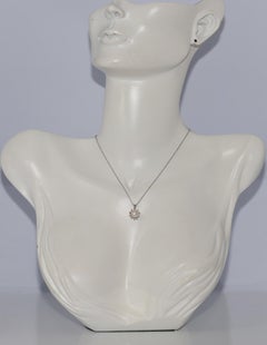 Vintage Circa 1990s 18k Gold Natural Diamond And Pearl Pendant Necklace