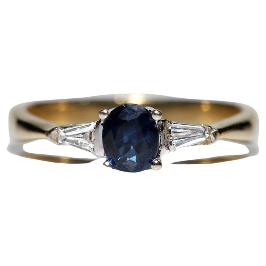 In sehr gutem Zustand.
Das Gesamtgewicht beträgt 3,1 Gramm.
Insgesamt ist Diamant 0,16 ct.
Der Diamant ist G Farbe und vvs-vs Klarheit.
Insgesamt ist Saphir 0,35 ct.
Ringgröße ist 6 
Die Box ist nicht enthalten.
Bitte kontaktieren Sie uns bei Fragen.