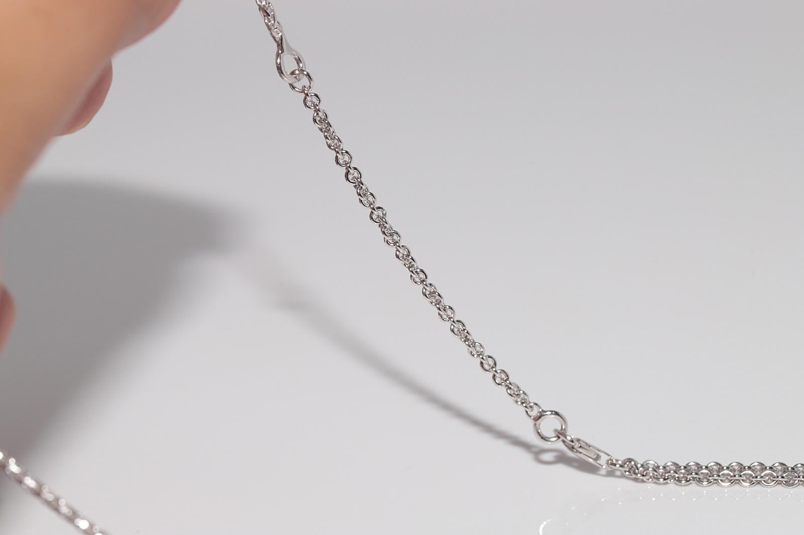 Vintage Circa 1990 Collier pendentif en or 18k avec diamant naturel Ball Design/One en vente 5