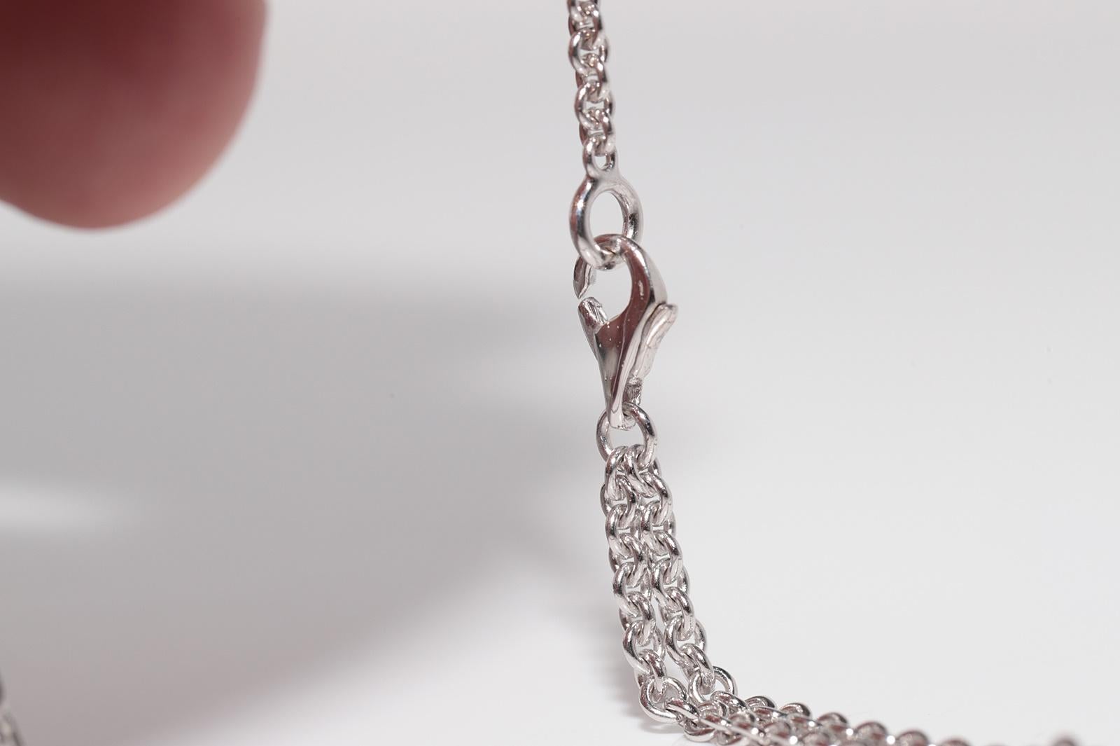 Vintage Circa 1990 Collier pendentif en or 18k avec diamant naturel Ball Design/One en vente 10